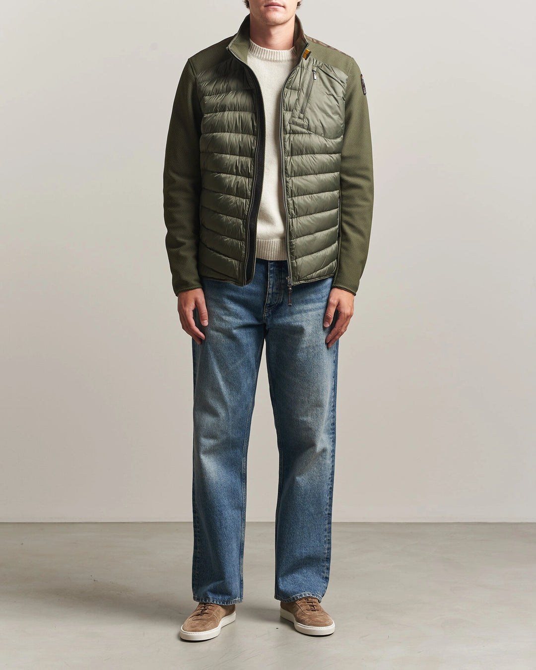 PARAJUMPERS - Veste hybride Jayden Warm Up en duvet Vert romarin