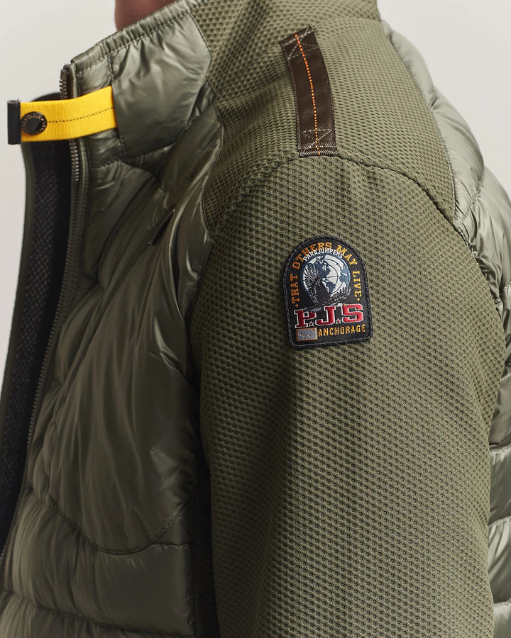PARAJUMPERS - Veste hybride Jayden Warm Up en duvet Vert romarin