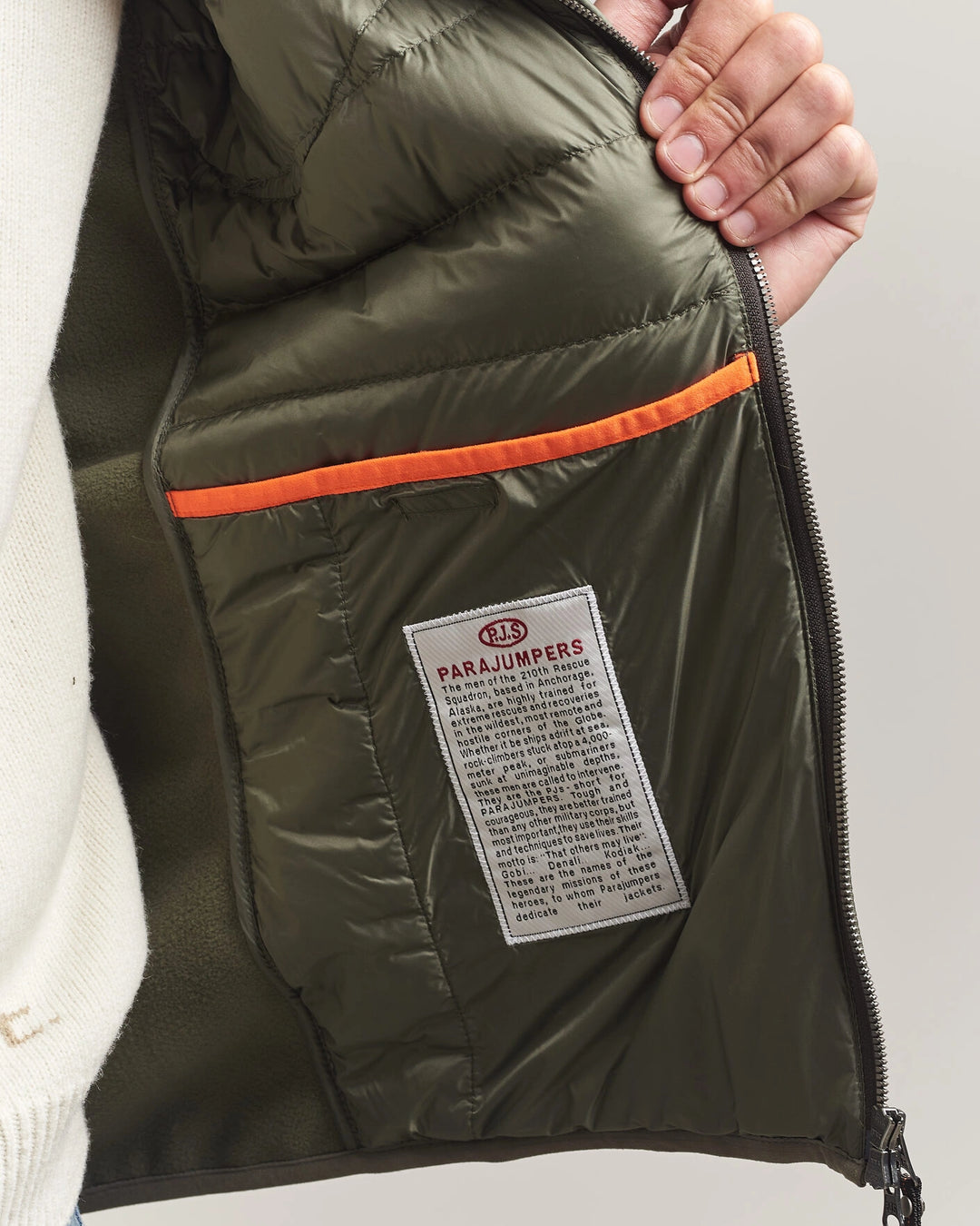 PARAJUMPERS - Veste hybride Jayden Warm Up en duvet Vert romarin