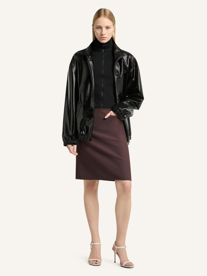 COURRÈGES – Veste tracksuit en vinyle Noir