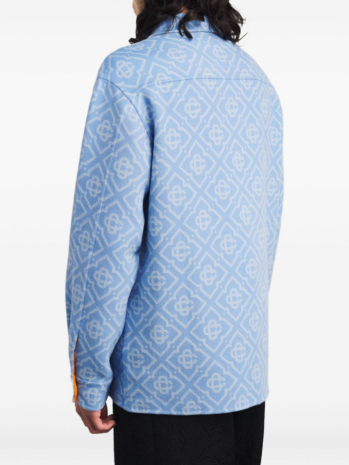 CASABLANCA - Surchemise Monogramme Bleu Clair