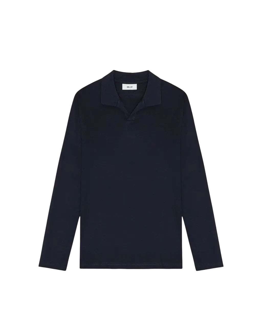 NN.07 - Polo Paul à col ouvert en coton biologique Bleu marine