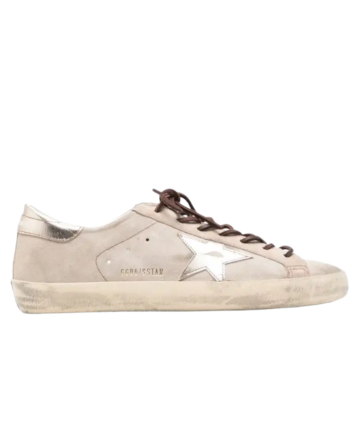 GOLDEN GOOSE - Sneakers Super-Star en Daim Beige