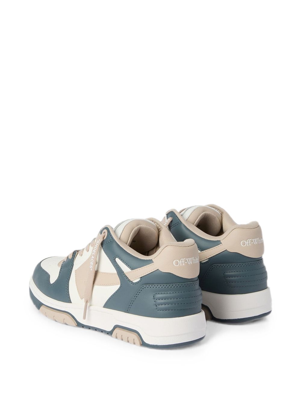 OFF-WHITE - Baskets Out of Office Vert / Beige