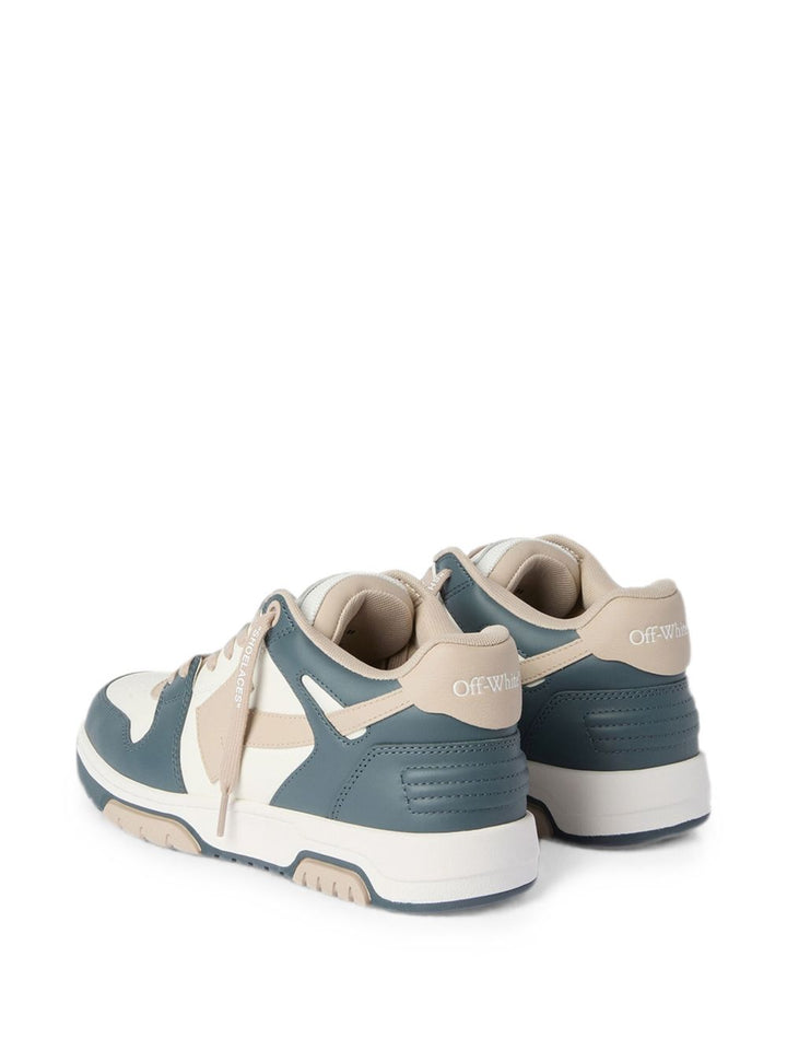 OFF-WHITE - Baskets Out of Office Vert / Beige