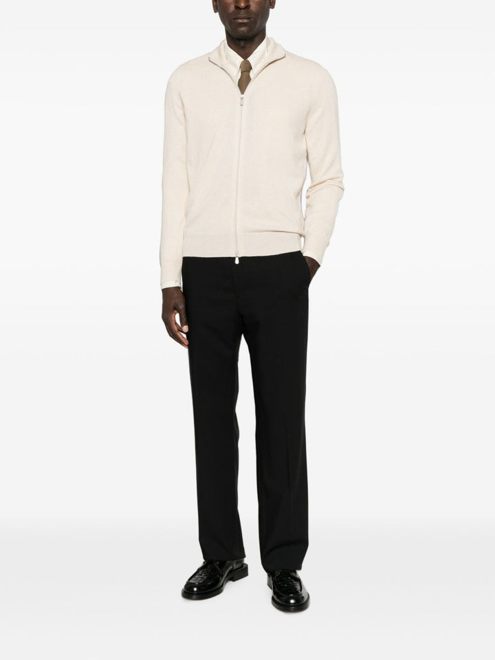 BRUNELLO CUCINELLI - Gilet zippé en cachemire Beige crème
