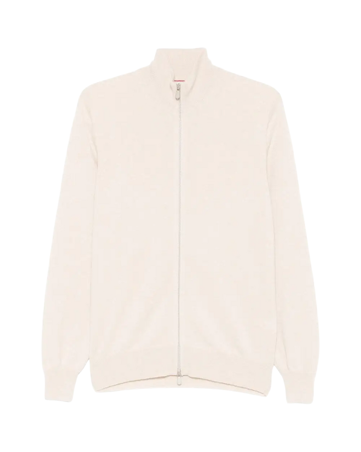 BRUNELLO CUCINELLI - Gilet zippé en cachemire Beige crème