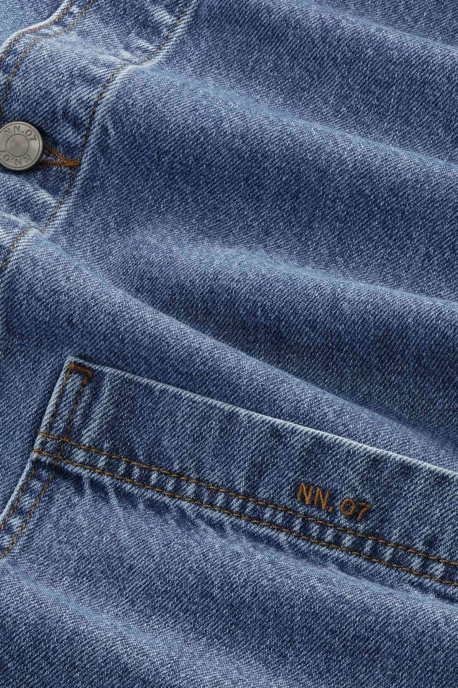 NN. 07 - Blaze Rigid organic cotton Overshirt Bleu
