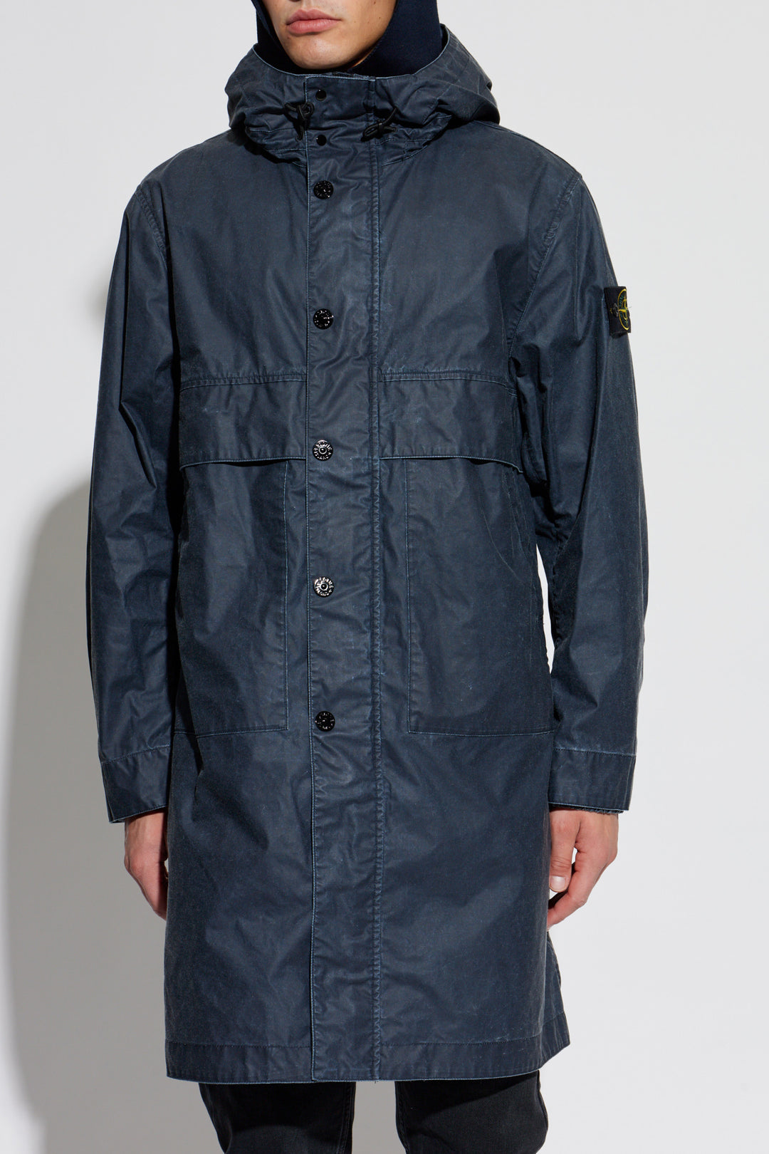 STONE ISLAND - Parka à capuche Bleu marine