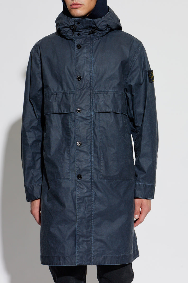 STONE ISLAND - Parka à capuche Bleu marine