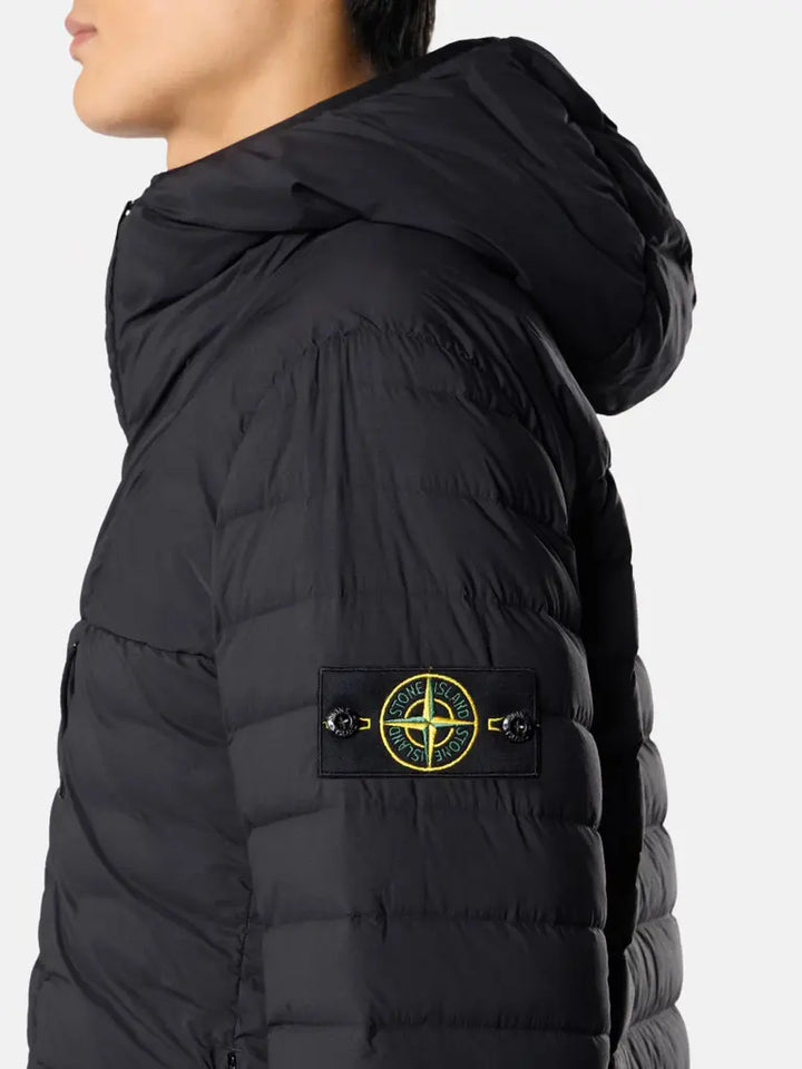 STONE ISLAND - Doudoune à Capuche Seamless Tunnel Noire