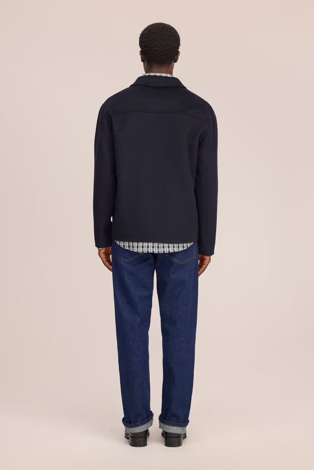 NN.07 - Veste Morgan en Laine Brossée Bleu Marine