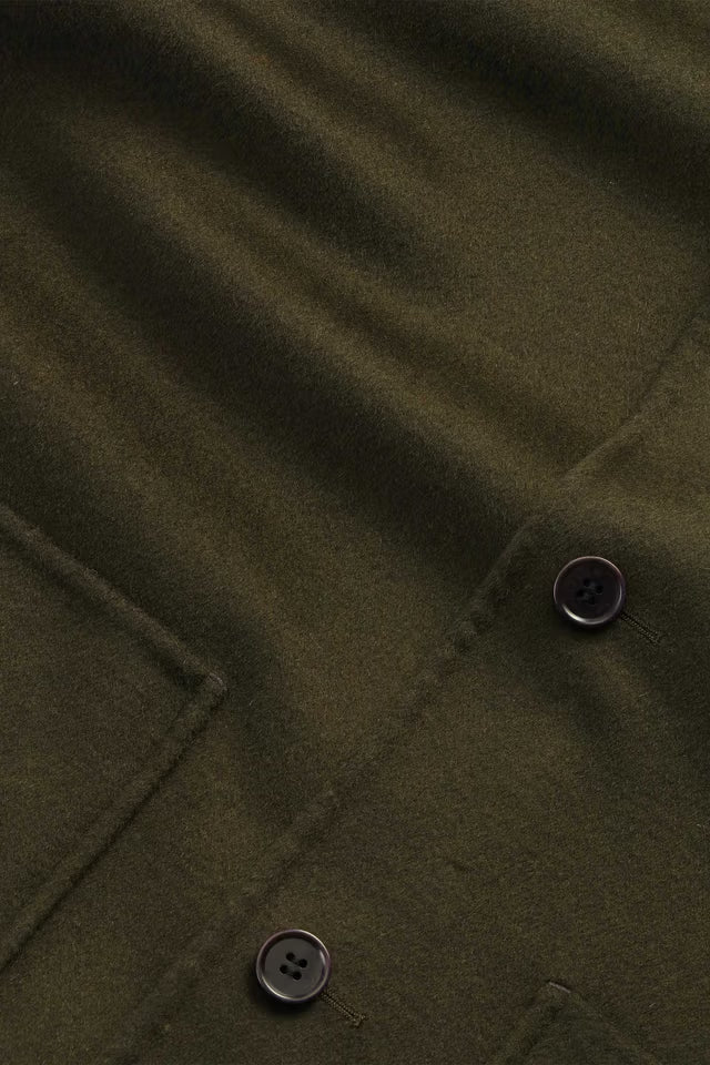 NN.07 - Veste Morgan en Laine Brossée Vert Militaire
