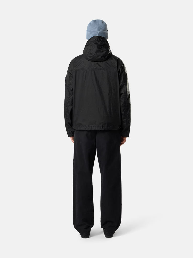 STONE ISLAND - Hooded jacket with water-resistant membrane Noir