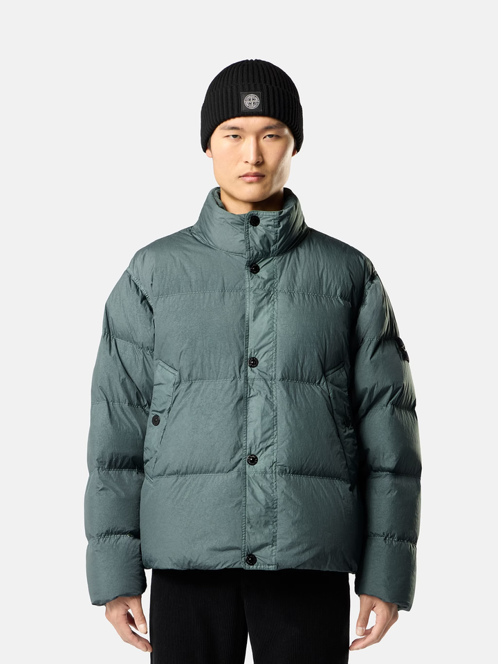 STONE ISLAND - Doudoune Crinkle Reps NY Vert océan