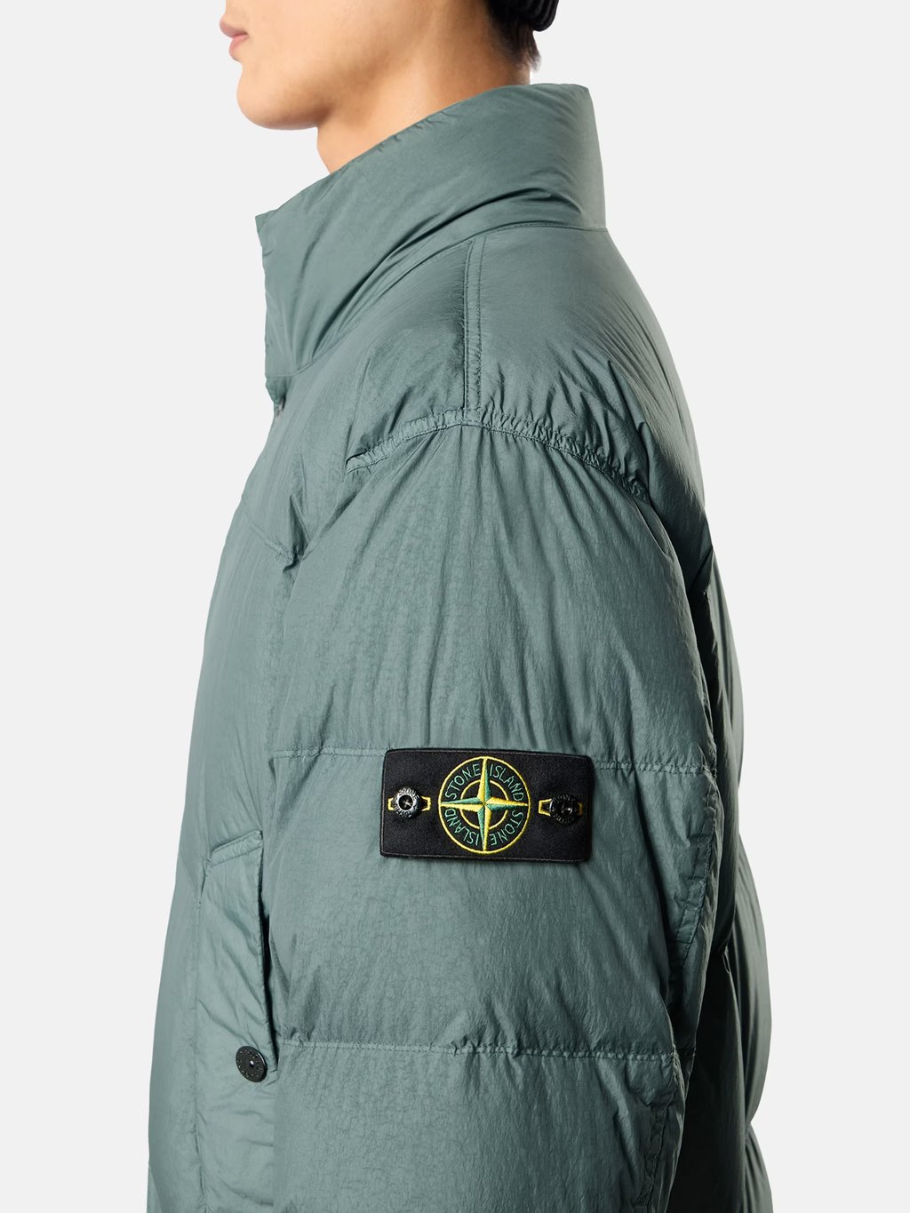 STONE ISLAND - Doudoune Crinkle Reps NY Vert océan