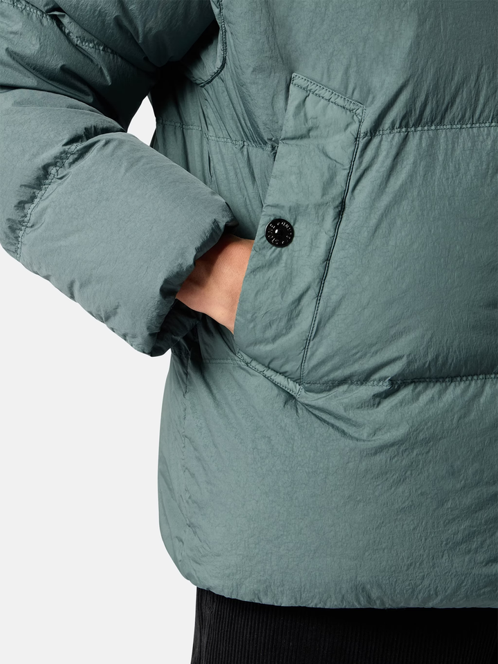 STONE ISLAND - Doudoune Crinkle Reps NY Vert océan