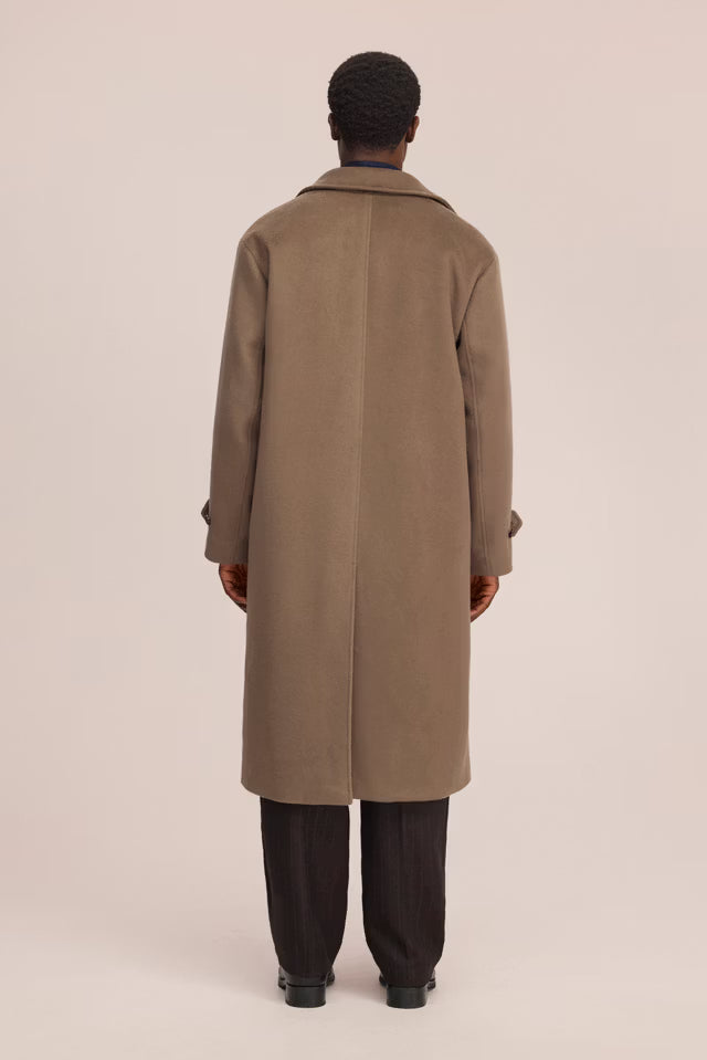 NN.07 - Manteau Gibson en Laine Mélangée Terre Cuite Marron