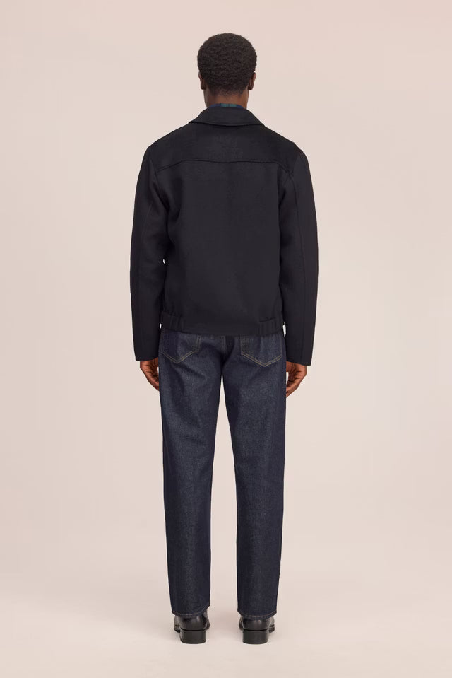 NN.07 - Veste Arlo en Mélange de Laine Brossée Noire