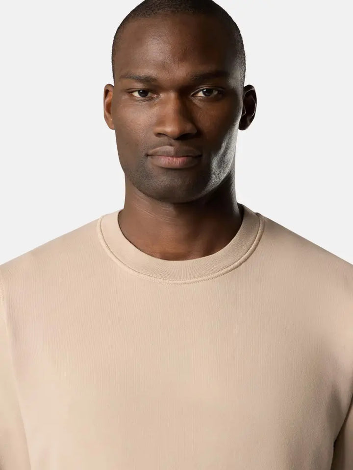 STONE ISLAND - Sweat Col Rond en Coton Bio Sable