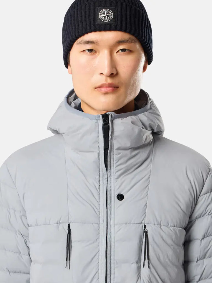 STONE ISLAND - Doudoune à Capuche Seamless Tunnel Gris