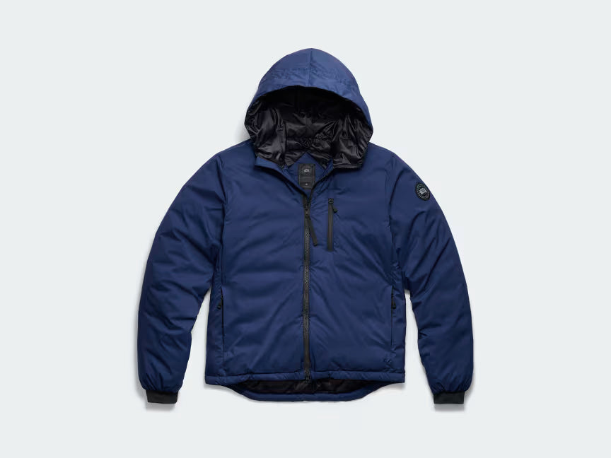 CANADA GOOSE - Veste à capuche Lodge Black Label Marine Oxford