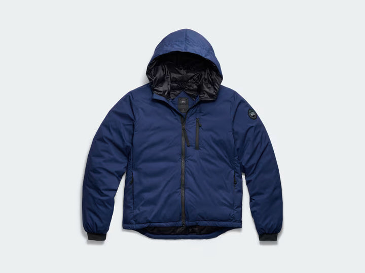CANADA GOOSE - Veste à capuche Lodge Black Label Marine Oxford
