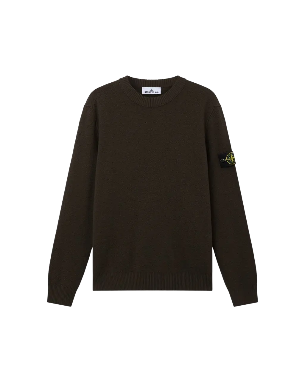 STONE ISLAND - Pull ras-du-cou en laine RWS Gris charbon