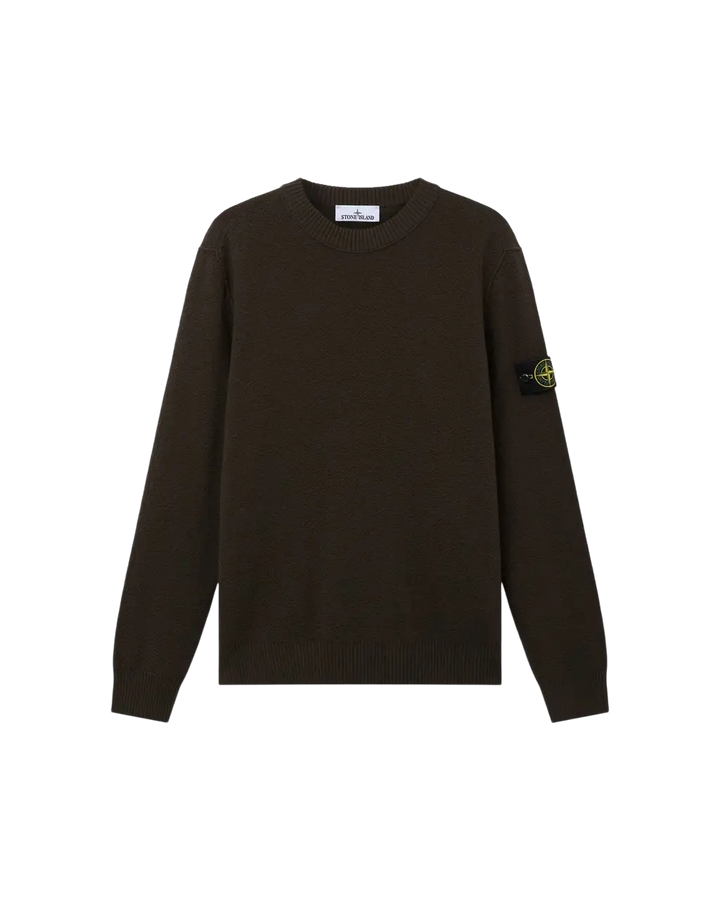 STONE ISLAND - Pull ras-du-cou en laine RWS Gris charbon