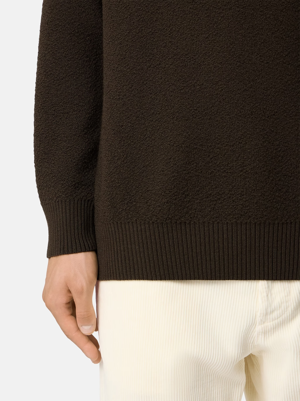 STONE ISLAND - Pull ras-du-cou en laine RWS Gris charbon