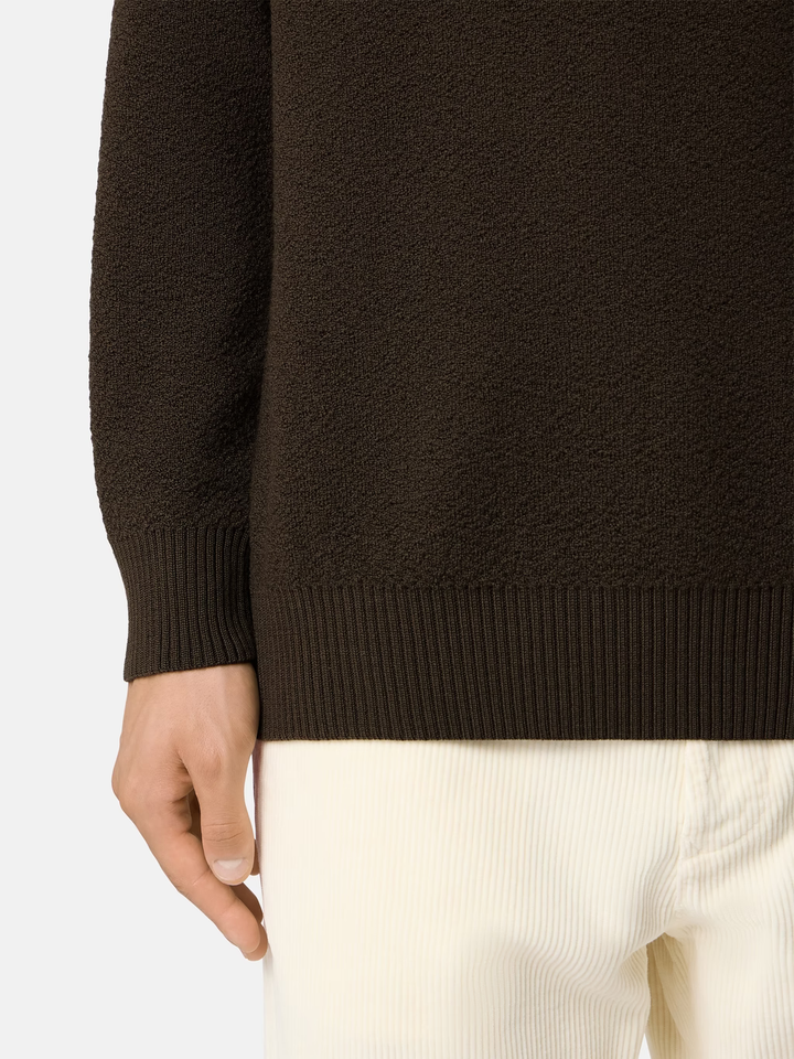 STONE ISLAND - Pull ras-du-cou en laine RWS Gris charbon