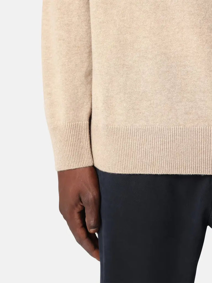 STONE ISLAND - Pull ample en laine Geelong légère Biscuit chiné