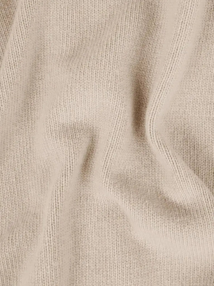 STONE ISLAND - Pull ample en laine Geelong légère Biscuit chiné