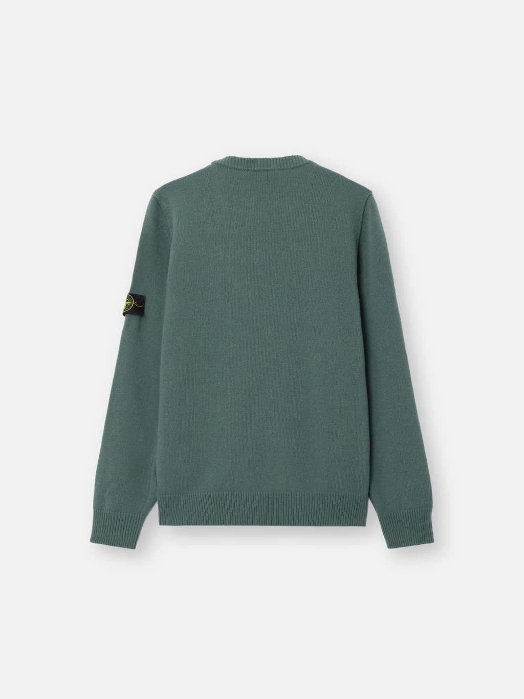 STONE ISLAND - Pull ras-du-cou en laine d’agneau Vert océan