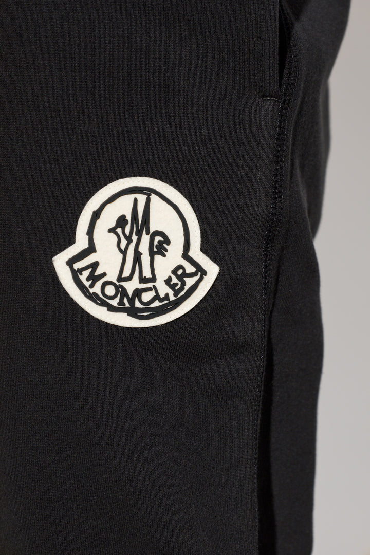 MONCLER – Pantalon de survêtement à écusson Noir