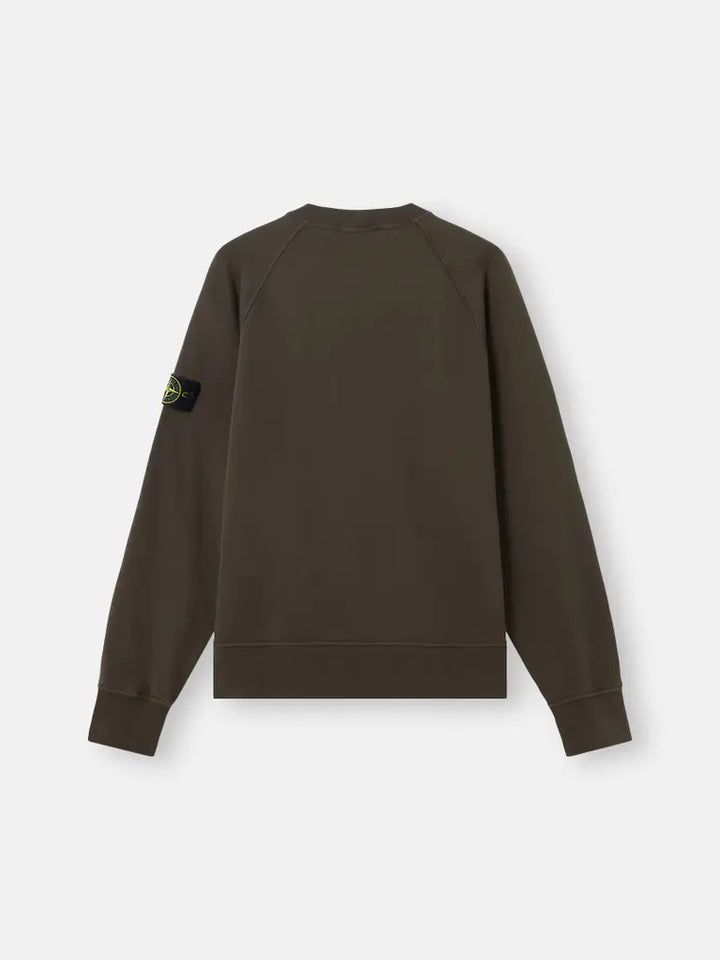 STONE ISLAND - Sweat Oversize en Coton Gris Charbon