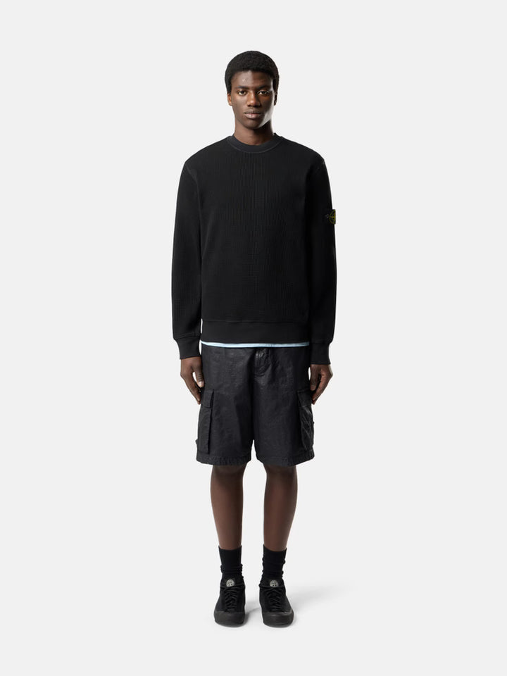 STONE ISLAND - Regular-fit Crewneck Sweatshirt Noir