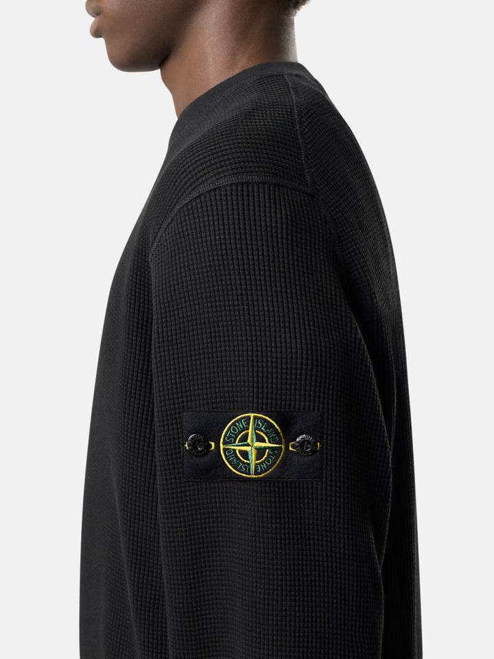 STONE ISLAND - Regular-fit Crewneck Sweatshirt Noir