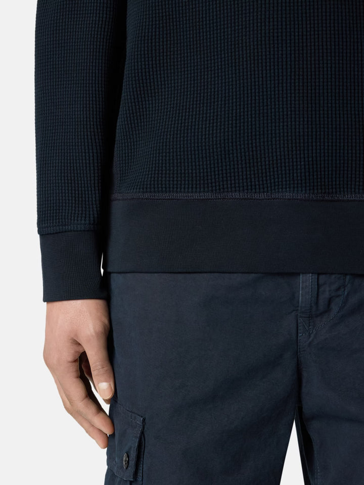 STONE ISLAND - Sweat-shirt Ras-du-cou Coupe Regular Marine