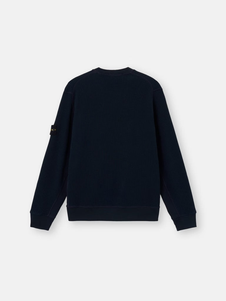 STONE ISLAND - Sweat-shirt Ras-du-cou Coupe Regular Marine