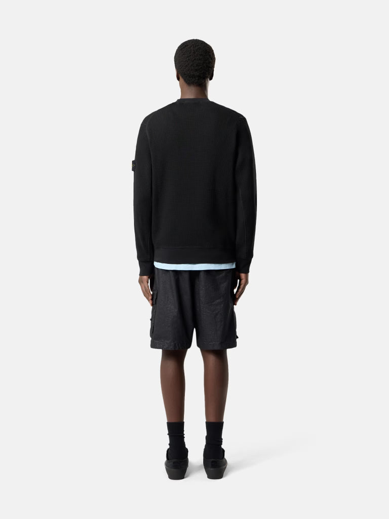 STONE ISLAND - Regular-fit Crewneck Sweatshirt Noir