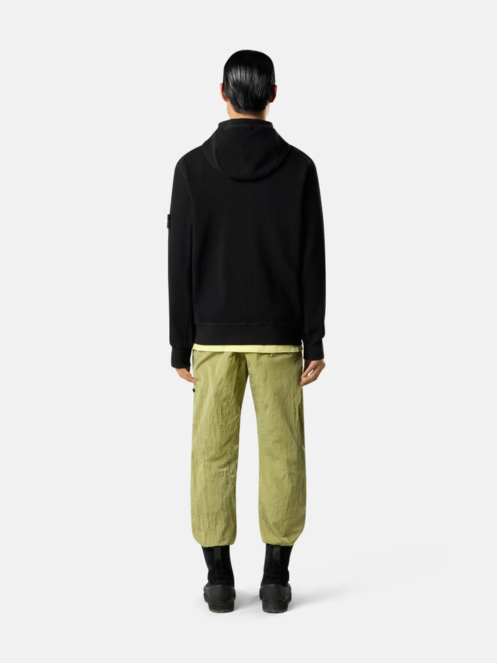 STONE ISLAND - Sweatshirt Zippé à Capuche Coupe Regular avec Poches Noir