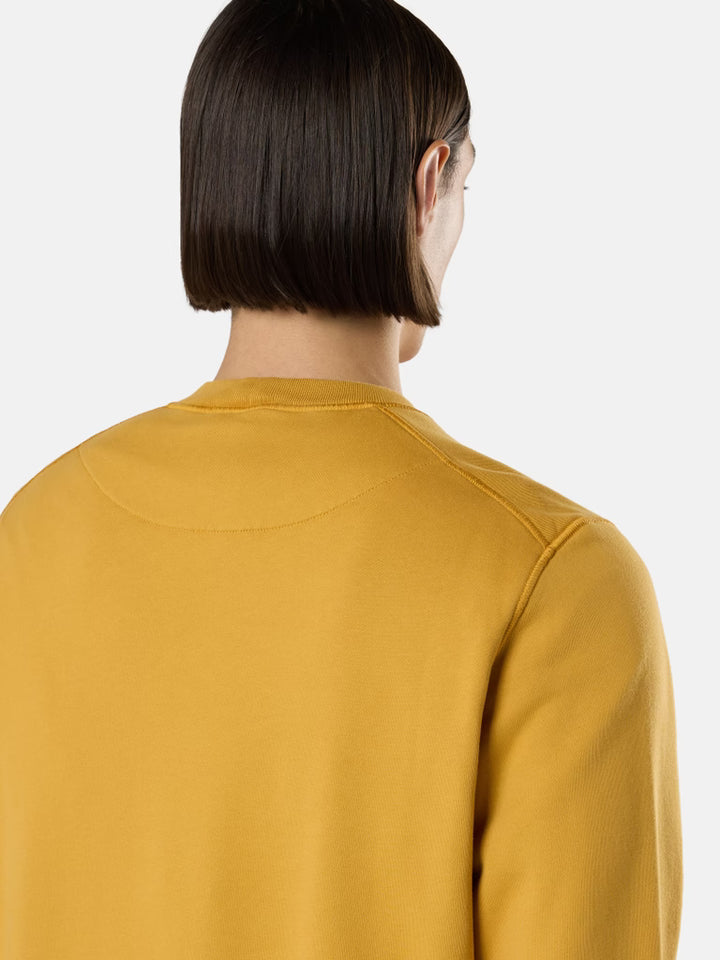 STONE ISLAND - Regular-fit Crewneck Sweatshirt with Raglan Sleeves Jaune moutarde