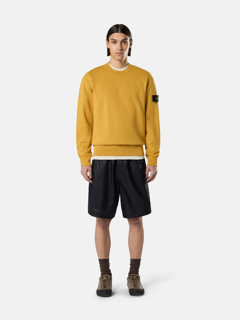 STONE ISLAND - Regular-fit Crewneck Sweatshirt with Raglan Sleeves Jaune moutarde