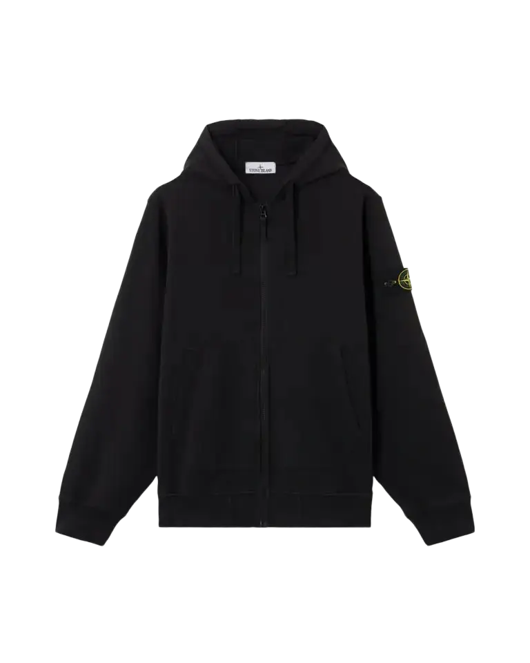 STONE ISLAND - Sweat à Capuche Zippé Noir