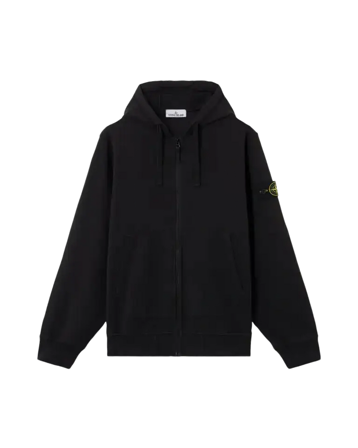 STONE ISLAND - Sweat à Capuche Zippé Noir