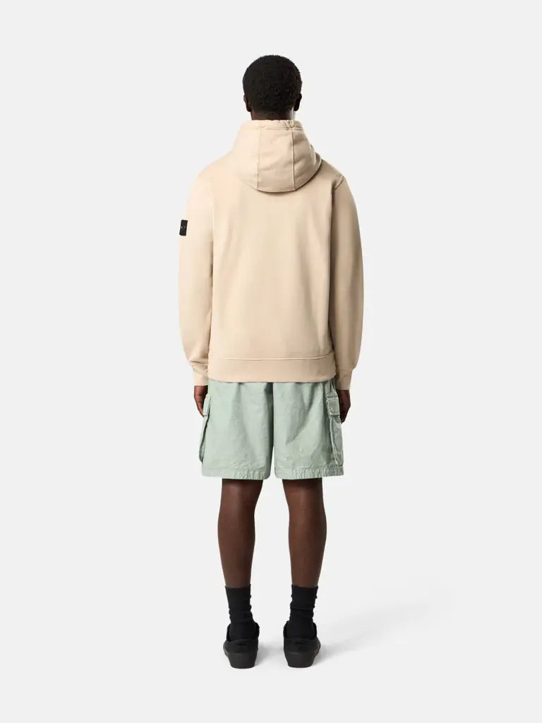 STONE ISLAND - Sweat à Capuche Zippé Beige Sable