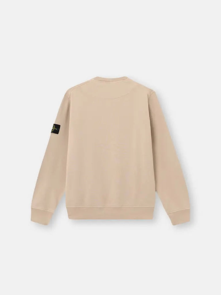 STONE ISLAND - Sweat Col Rond en Coton Bio Sable
