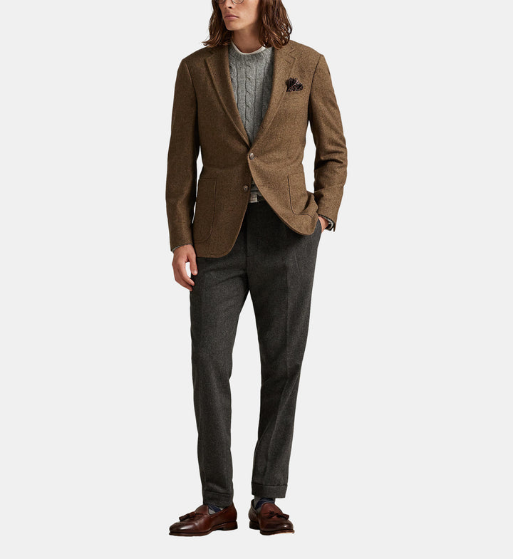 POLO RALPH LAUREN - Blazer Modern Fit à chevrons Marron