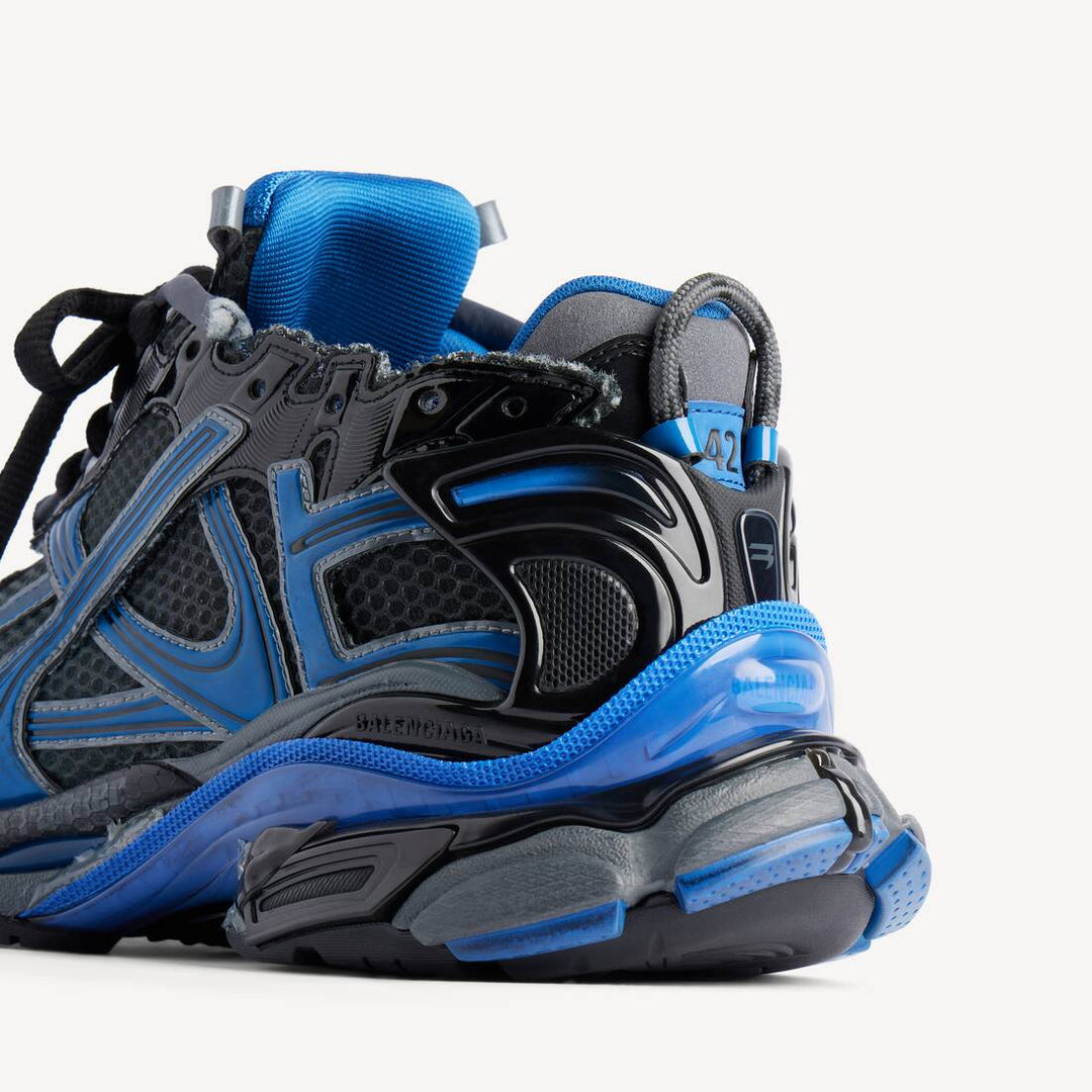 BALENCIAGA – Sneakers Runner Gradient Mesh Noir/Bleu/Gris